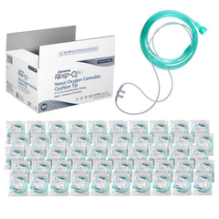 Dynarex Resp-O2 nasal cannula with cushion tip for gentle comfort and reduced facial pressure.