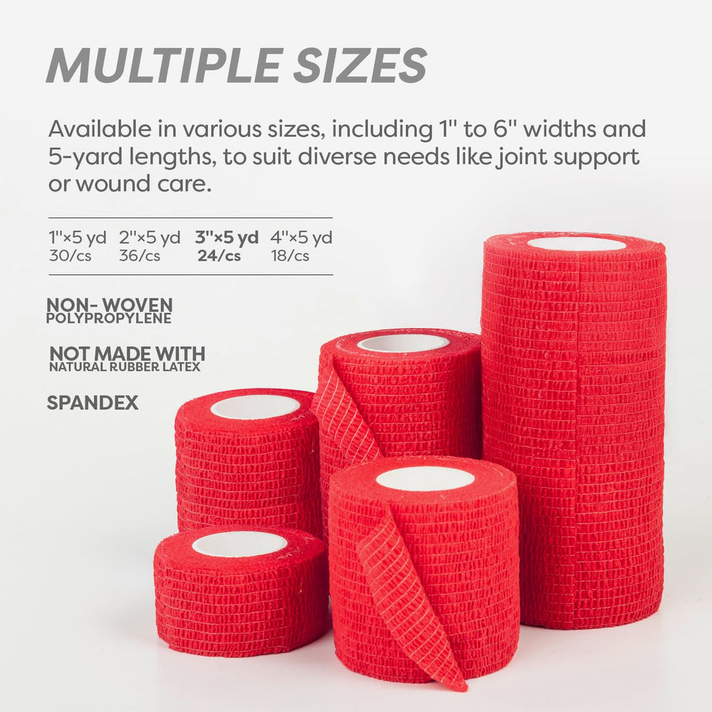 Dynarex Sensi-Wrap is being applied smoothly for comfortable, adjustable wrap during activity.
