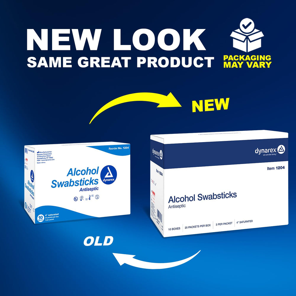 Dynarex skin prep swabstick 3.5 inch aids precise, single-use skin cleansing.
