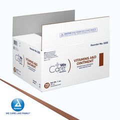 Diaper rash care with Dynarex Vitamin A&D Ointment on irritated skin.