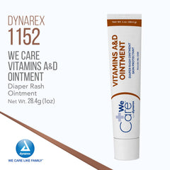 Creamy texture of Dynarex Vitamin A&D Ointment on skin in use.