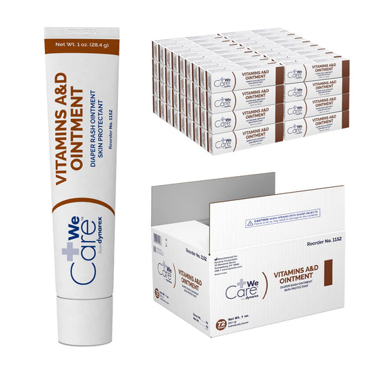 Dynarex Vitamin A&D Ointment tube packaging for moisturizing dry skin.