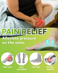 DynWalker flat feet insoles help align feet during extended standing.