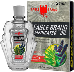 Eagle Brand medicated oil absorbs into skin without staining clothes.