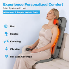 Eagye Shiatsu massager heat levels provide soothing warmth after work.