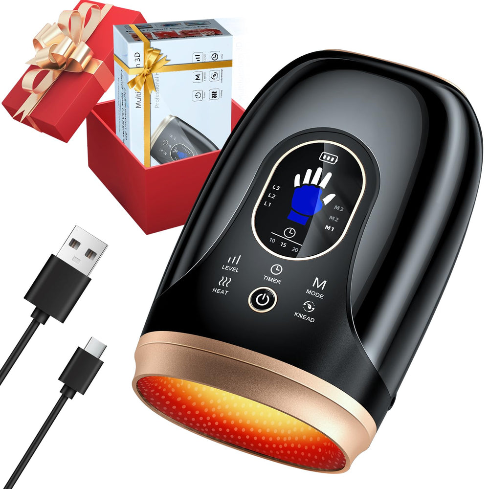 Ealken Hand Massager heat activated front view showing soothing warmth and targeted relief