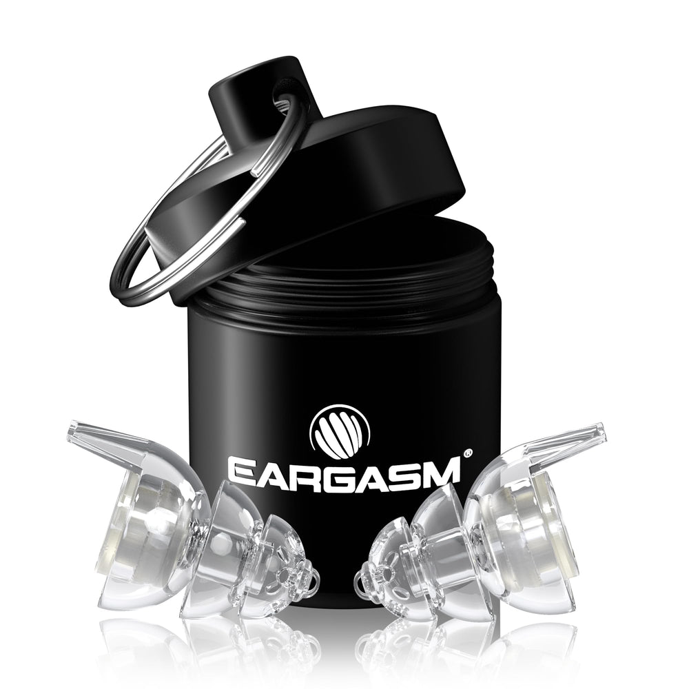 Eargasm All-Nighters earplugs with two shell sizes for comfortable sleep.