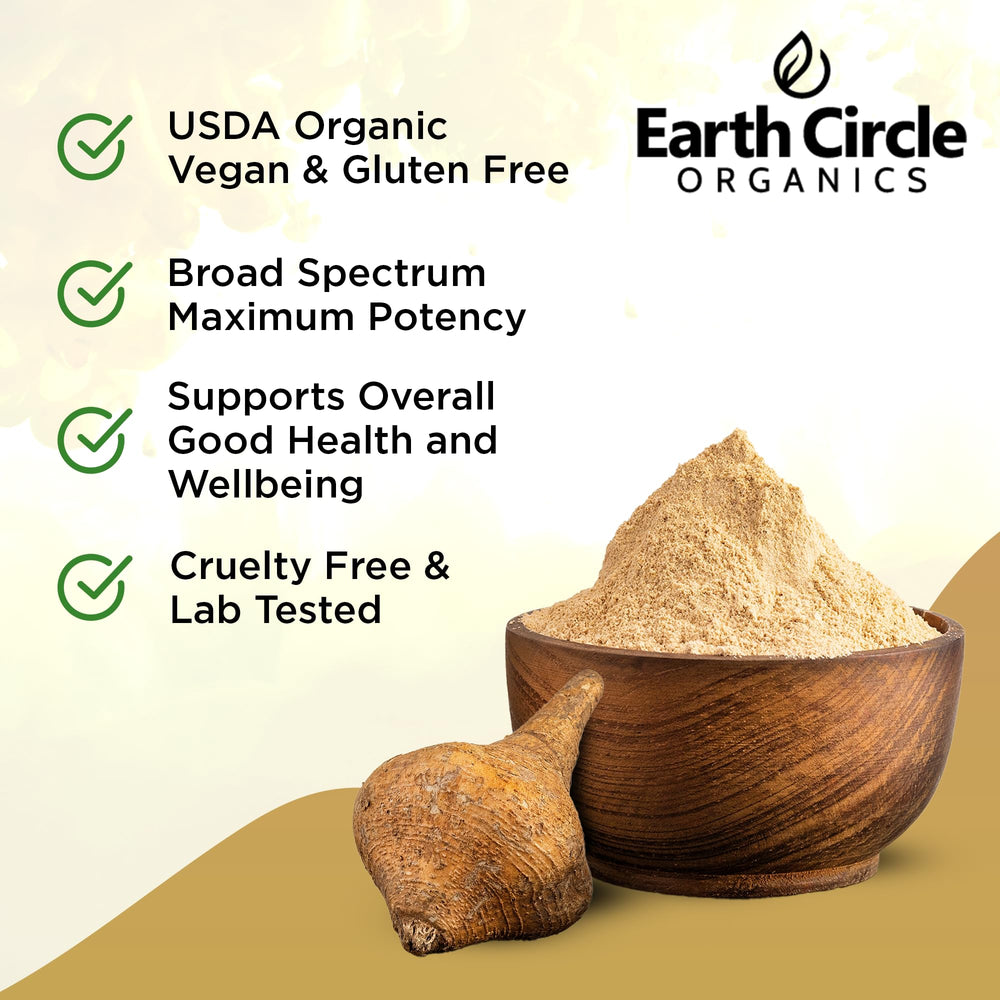 Earth Circle Organics Yellow Maca Powder open bag shows texture ideal for baking and cooking.