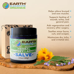 Earth Elements Organics salve being applied to skin in a routine