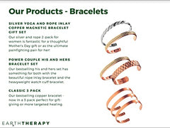Earth Therapy adjustable copper bracelet on wrist demonstrates flexible sizing