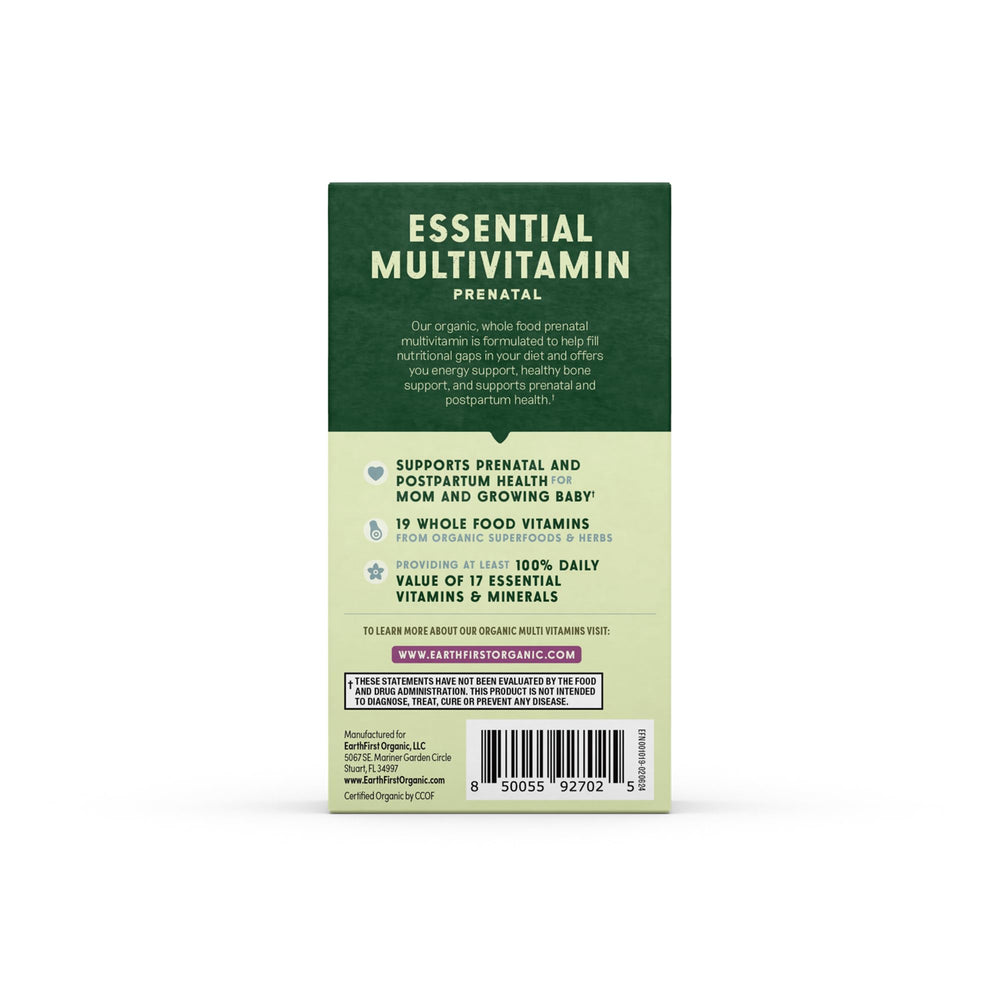 Usage scene with EarthFirst Organic Prenatal showing a daily routine.