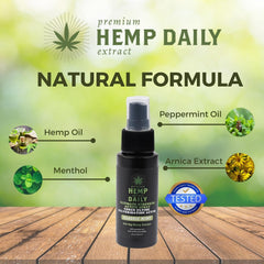 Earthly Body Hemp Daily Ultimate Strength Active Spray menthol cooling for refreshing feel