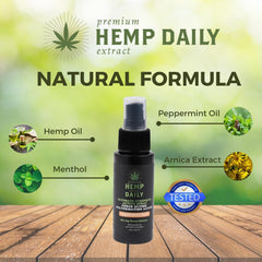 Cooling menthol and essential oils blend in Earthly Body Hemp Daily.