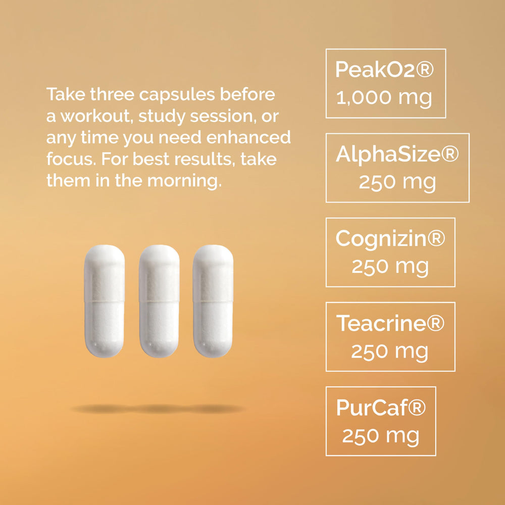 EarthNutri front label on bottle highlights energy and focus benefits