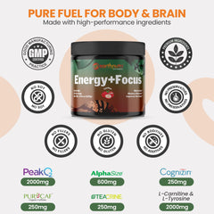 EarthNutri powder dissolving in water for a study or workout boost