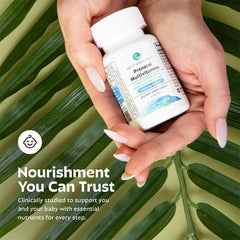 Non-GMO seal visible on Earth's Splendor prenatal packaging for clean ingredients.