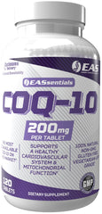 EAS COQ-10 200mg bottle front with clear branding for daily antioxidant support.