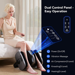 EaseZen foot massager side view highlights compact form for easy storage
