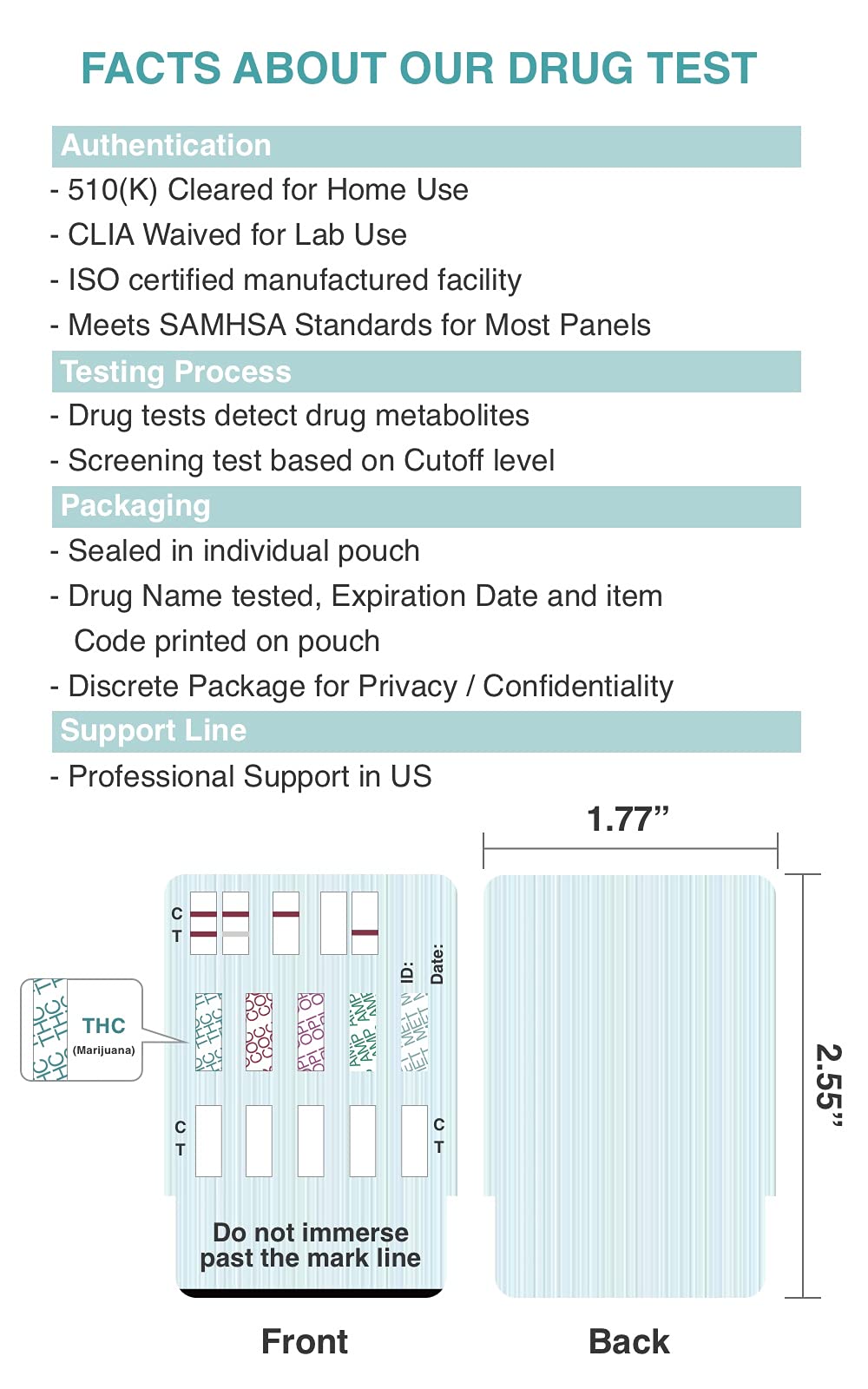 Easy@Home OPI2000 detection visual for opiate screening accuracy.