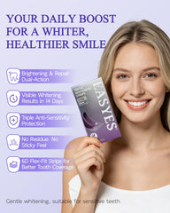 Easyes enamel care strip highlighting hydroxyapatite and protective blend