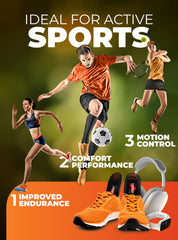 easyfeet arch-support insoles side view highlighting improved stability during workouts.