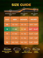 EASYFEET insoles inside shoes provide a comfortable run.