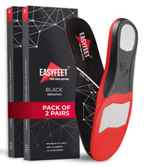 EasyFEET premium anti-fatigue insoles close-up showing arch support for all-day comfort