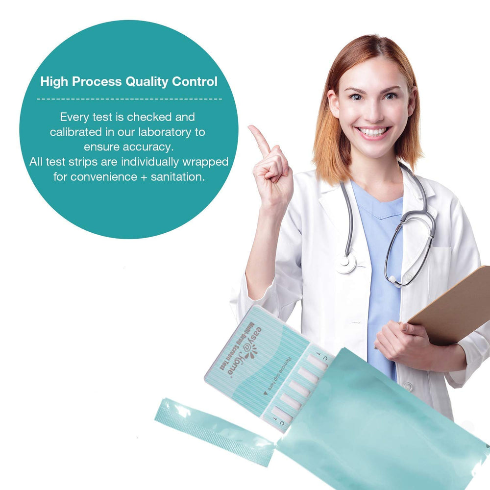 Easy@Home urine testing image emphasizes private, at-home use.