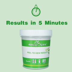 Easy@Home Drug Test Cup results readout displays in about 5 minutes