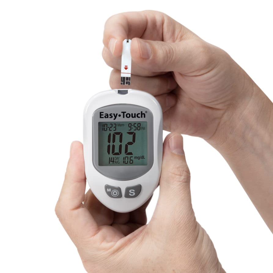 EasyTouch 5-second results enable fast glucose monitoring at a glance.