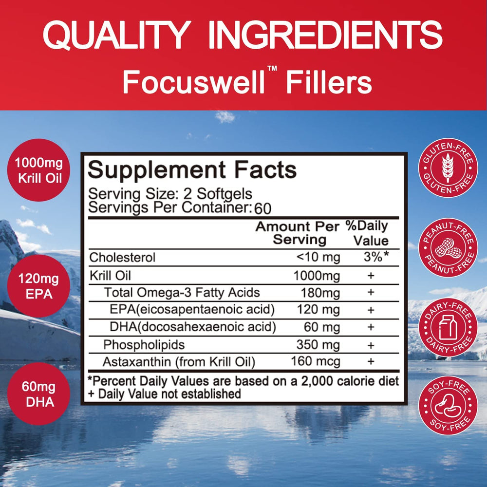 EAZGOO Krill Oil softgels pack for convenient daily supplementation.