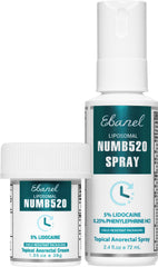 Ebanel 5% Lidocaine Cream tube for fast temporary numbing on skin.