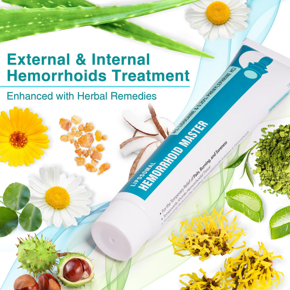 Ebanel hemorrhoid ointment on skin close-up showing soothing layer
