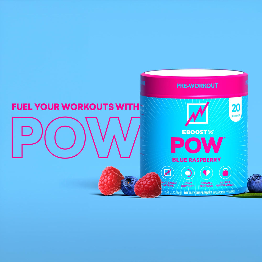 Post-workout recovery sip with EBOOST POW ready