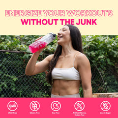 EBOOST POW Tropical Punch vibrant beverage color during workout