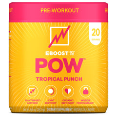 EBOOST POW Tropical Punch front package for quick pre-workout boost