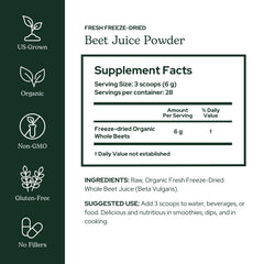Eclectic Institute Beet Juice Powder freeze-dried closeup preserves color and nutrients.