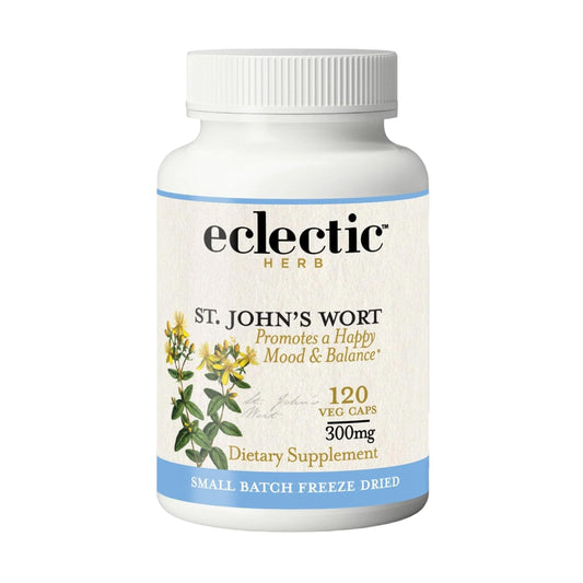 Eclectic Institute Eclectic Herb St. John's Wort capsules bottle for daily mood support