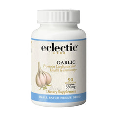 Eclectic Institute garlic capsules bottle for daily cardiovascular and immune support