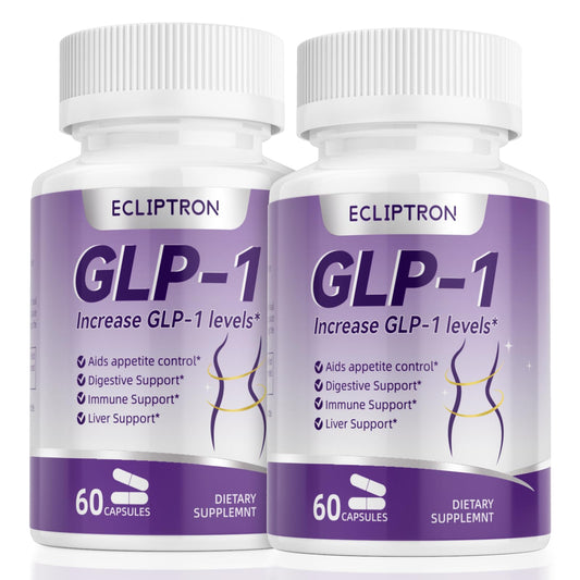 Ecliptron GLP-1 supplement bottle front for natural GLP-1 support.