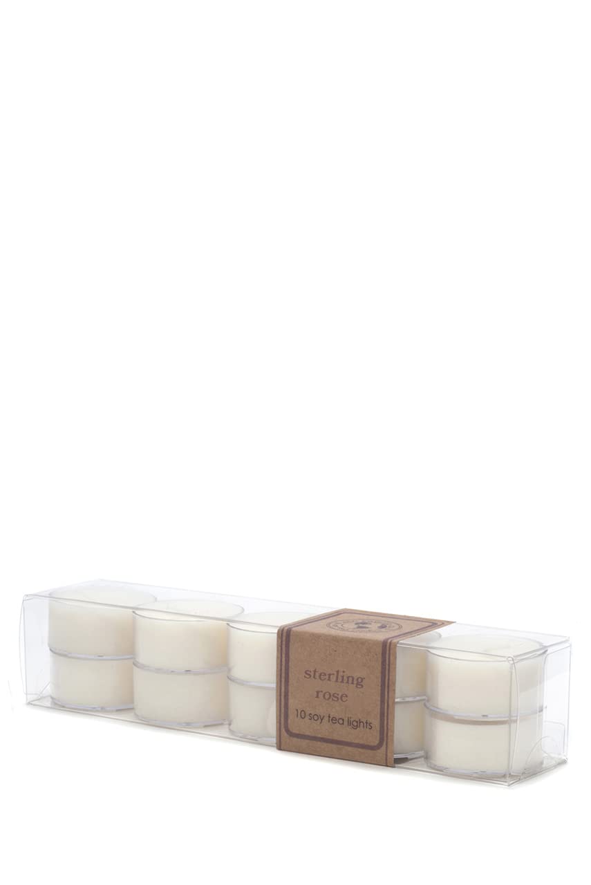 Eco Candle Co. Sterling Rose tea light pack shows long-lasting clean burn for cozy spaces