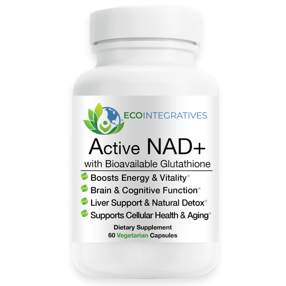 EcoIntegratives Active NAD+ bottle pour for easy daily dosing and energy support