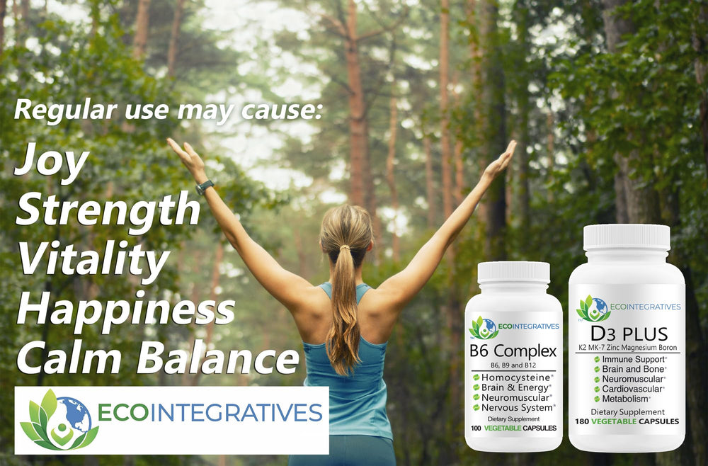 Graphic of B6, B9, B12 benefits for healthy metabolism and homocysteine balance