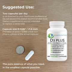 Ingredient panel shows magnesium, zinc, and boron for D3 metabolism.