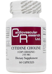 Ecological Formulas Cytidine Choline 250 mg capsules bottle, supports daily wellness.
