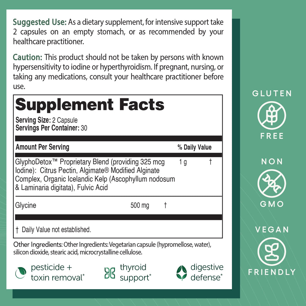 EcoNugenics Detox Rescue glycine supports antioxidant nourishment and systemic balance.