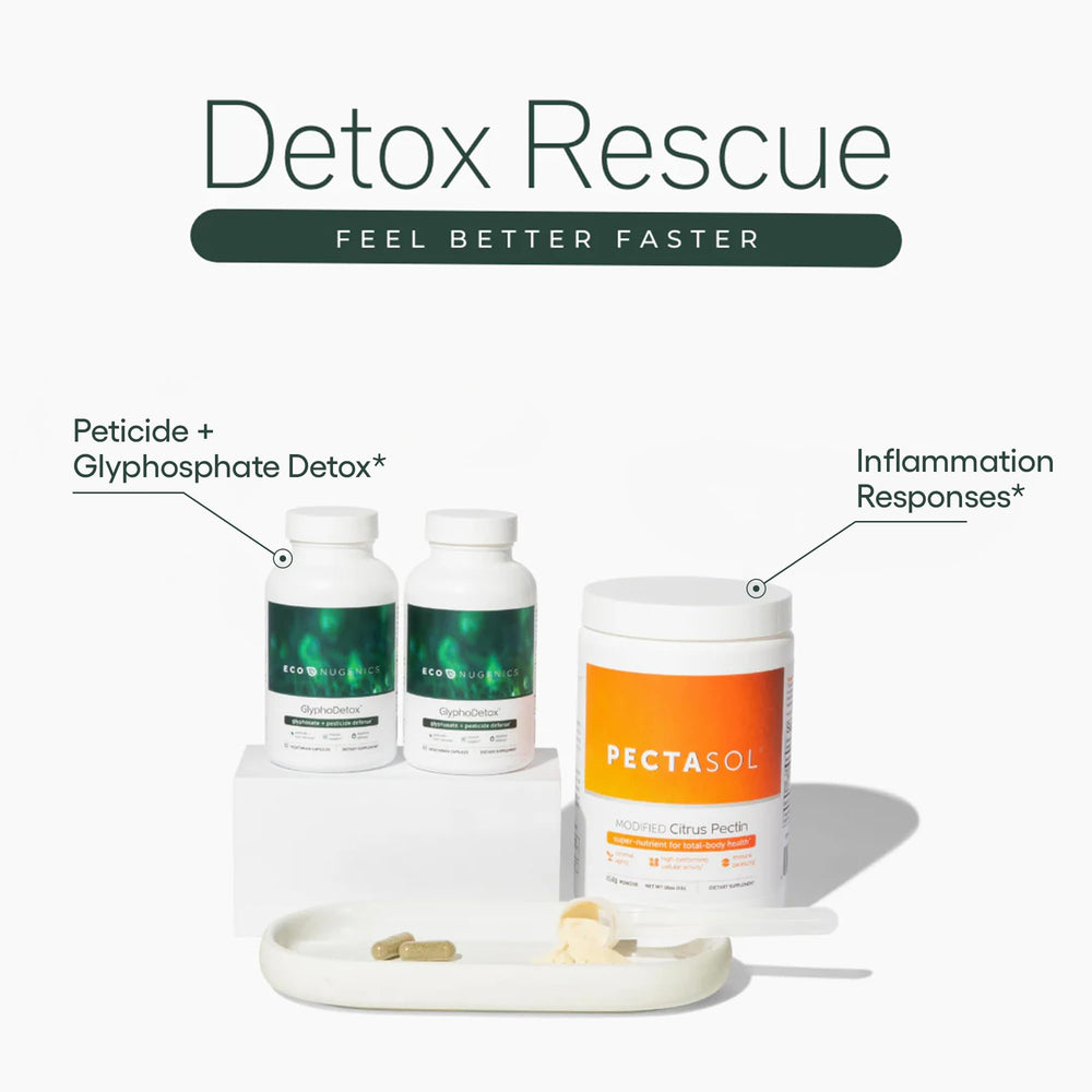 EcoNugenics GlyphoDetox capsules 120ct safely support toxin removal and gut balance.