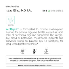EcoNugenics EcoDigest contains Maitake and Lion's Mane medicinal mushrooms.