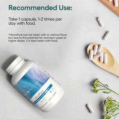 EcoNugenics HonoPure capsules in hand indicating convenient daily use for focus and sleep