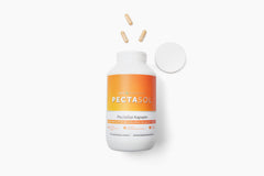 EcoNugenics PectaSol powder jar illustrates versatile mix-in routines